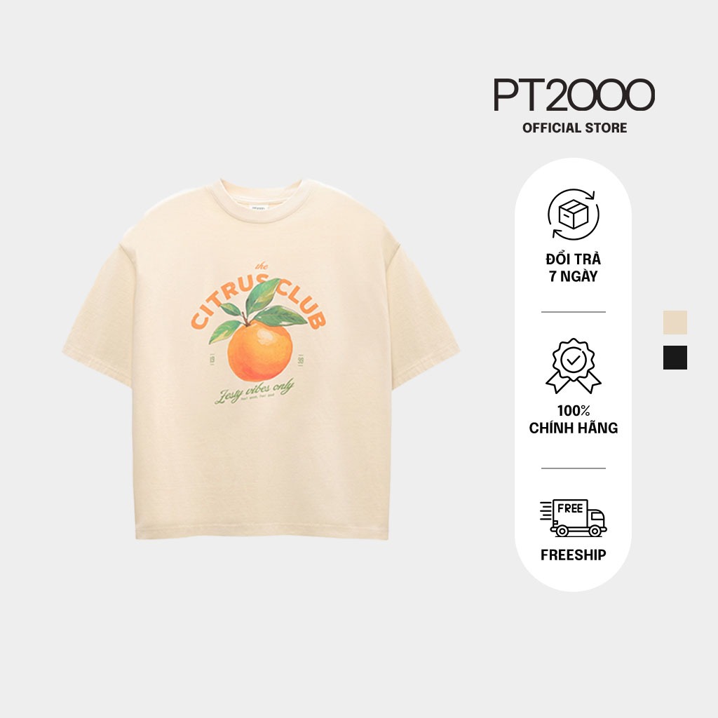 PT2000 เสื้อยืด Boxy Unisex คุณภาพสูง ผ้าคอตตอนเนื้อหนา (APV-08)