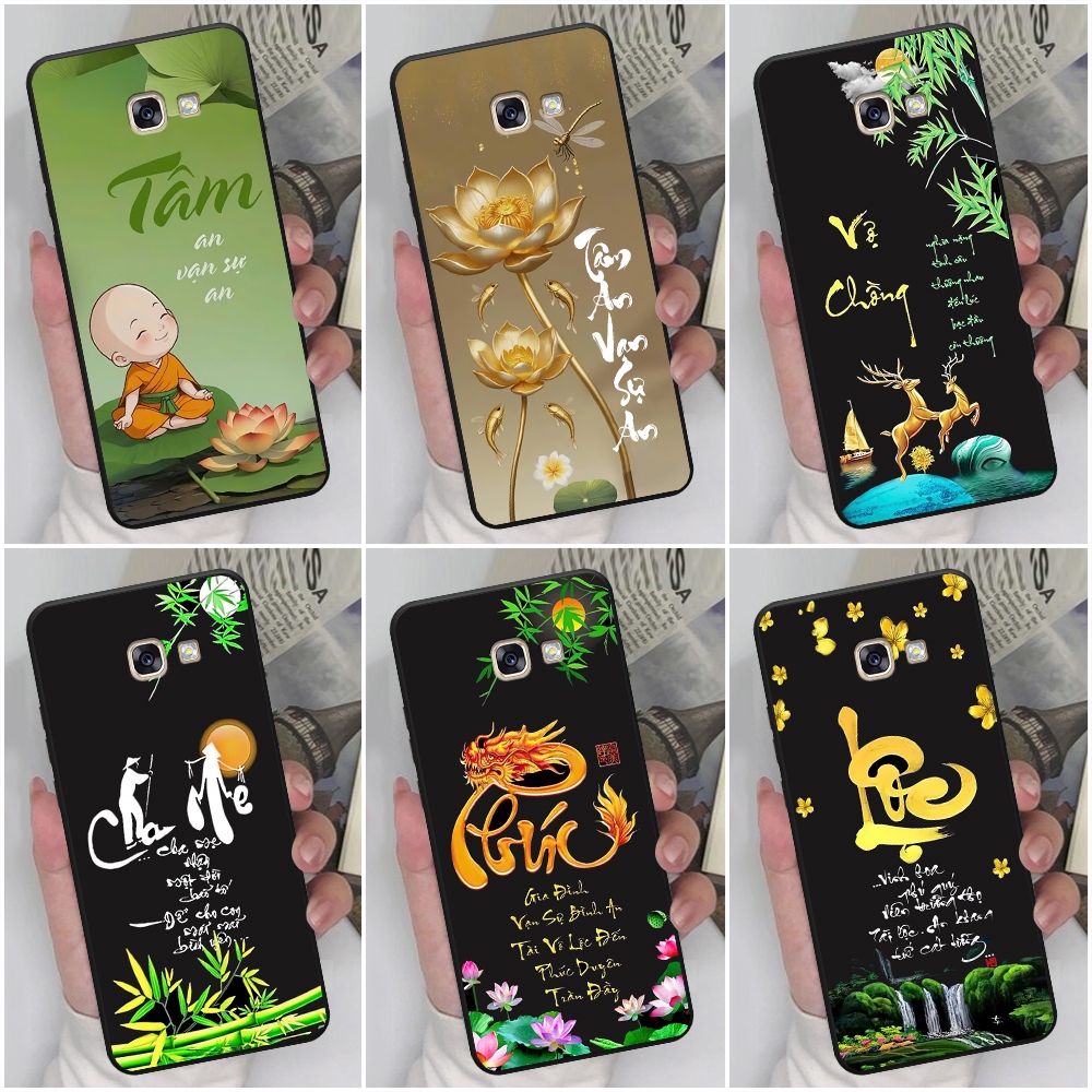 เคส Samsung A3 2017 / A5 2017 / A7 2017 พิมพ์ภาพคัดลายมือแห่งความสุขและสันติภาพ