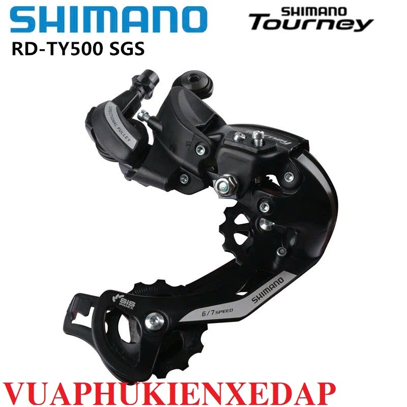 สับจานหลังจักรยาน Shimano Tourney TY500 SGS 6 7 8Speed