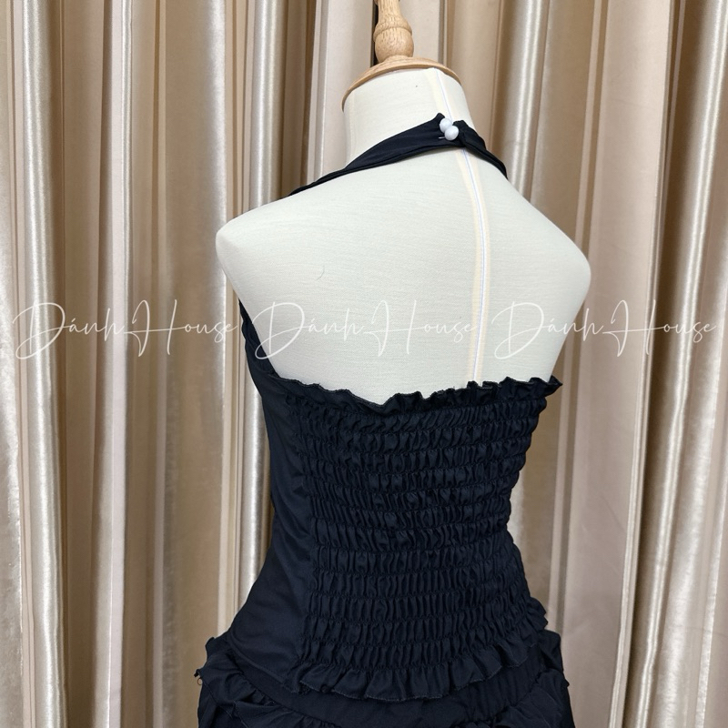 BOW BLOUSE AND LEVEL SKIRT SET (รูปถ่ายจริง + คลิปร้านค้า)