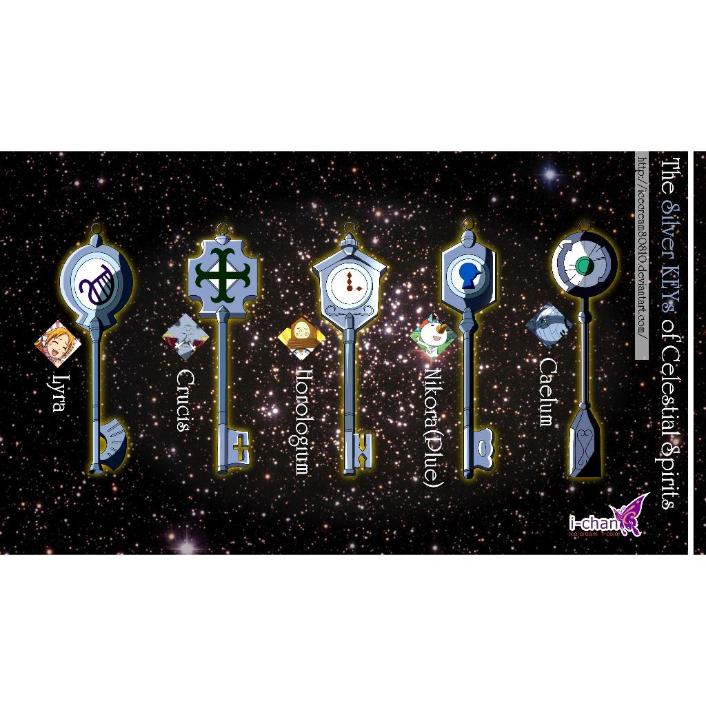 Lucy อะนิเมะญี่ปุ่น Fairy Tail 1120 พวงกุญแจสีเงินสีดํา