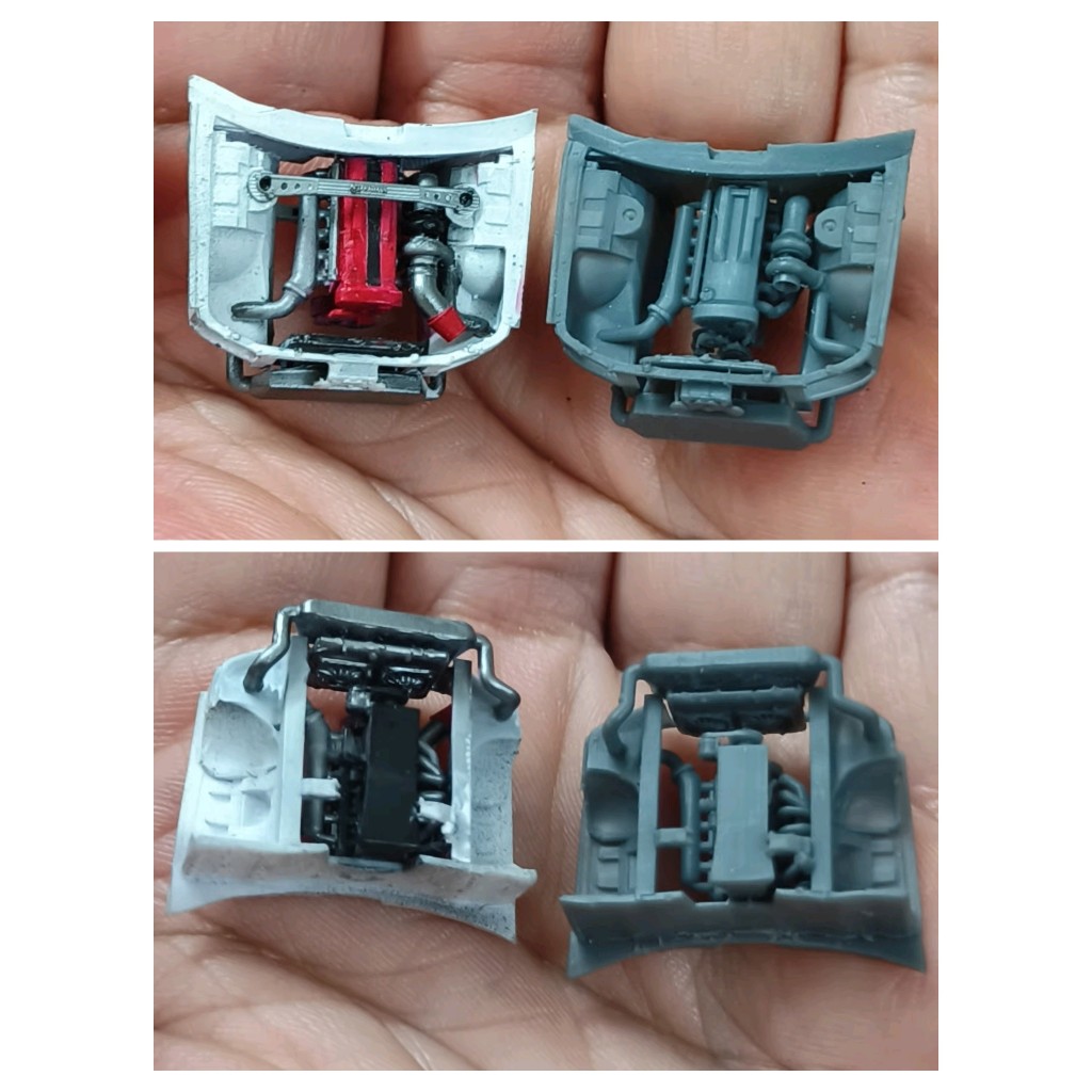 Hugo Studios - เครื่องยนต์ Nissan R34 - RB26DETT - เรซิ่น 3D ขนาด 1/64