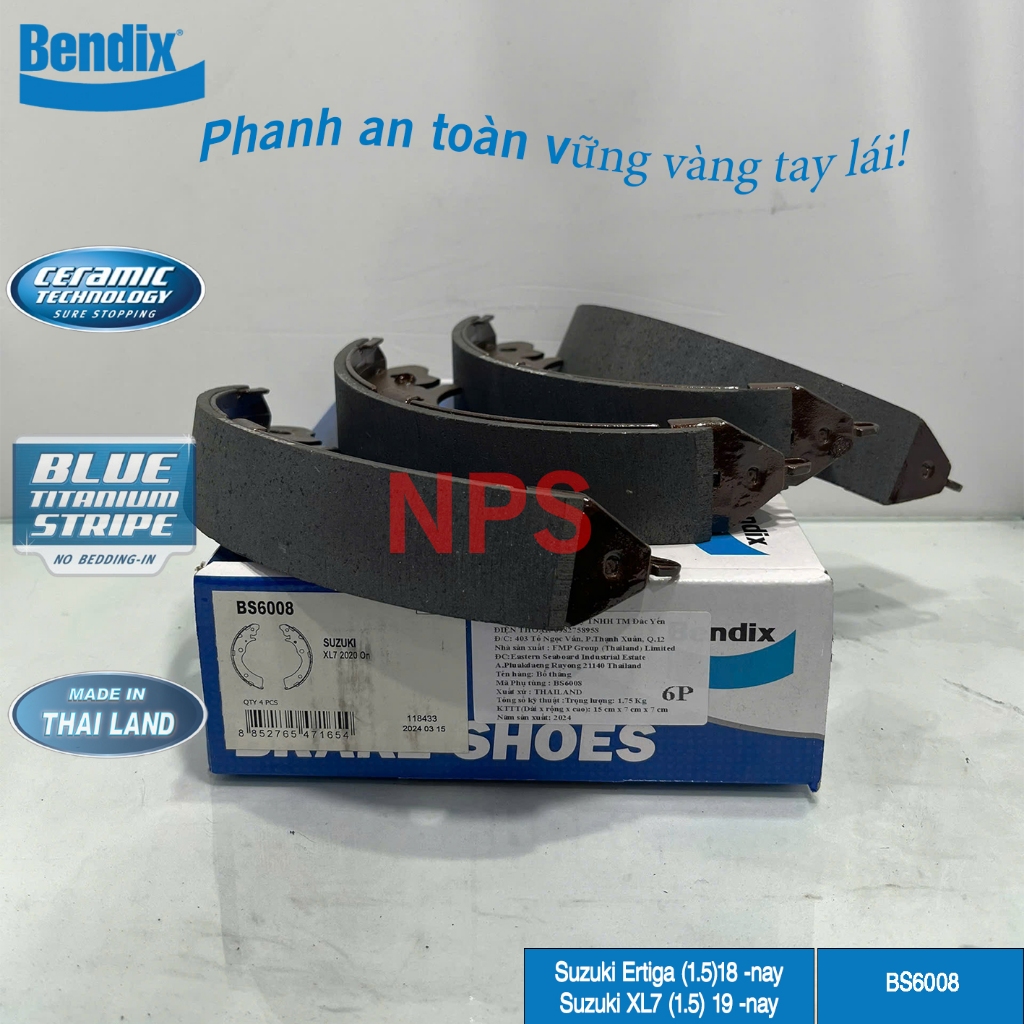 พ่อเบรคหลัง (เบรค) Suzuki Ertiga (1.5)18 - ปัจจุบัน; Suzuki XL7 (1.5) 19 - ปัจจุบัน (Bendix)-BS6008