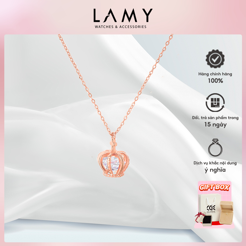 สร้อยคอผู้หญิง LAMY Elegant Crown Necklace Rose Gold 6445