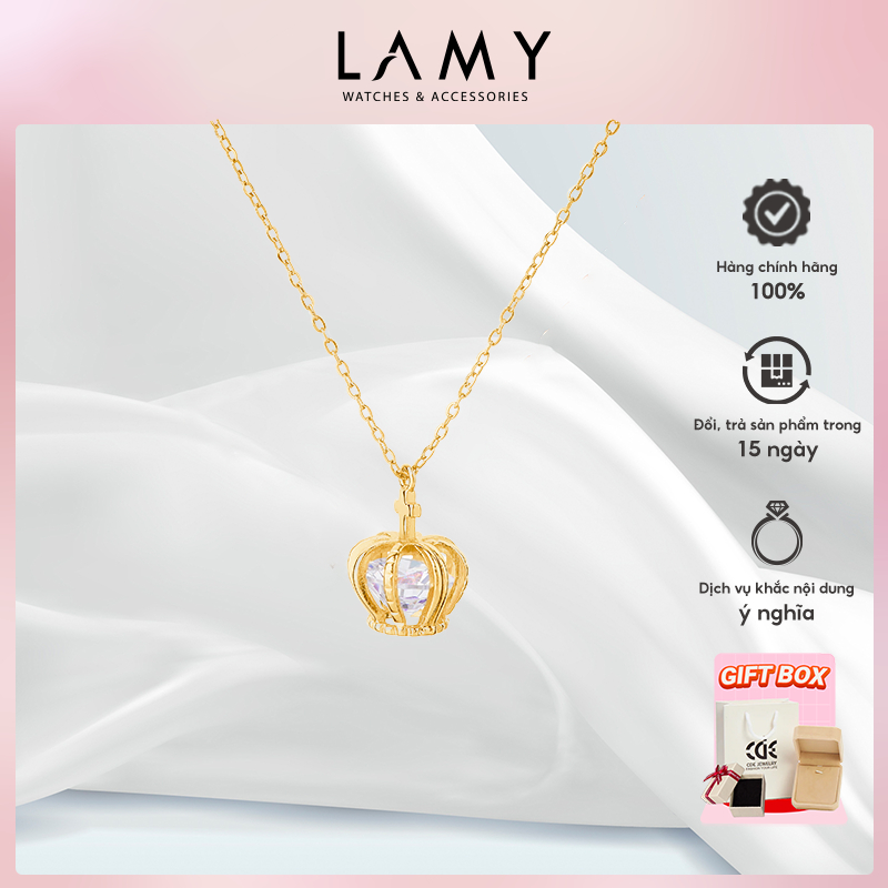 สร้อยคอผู้หญิง LAMY Elegant Crown Necklace Gold 6445