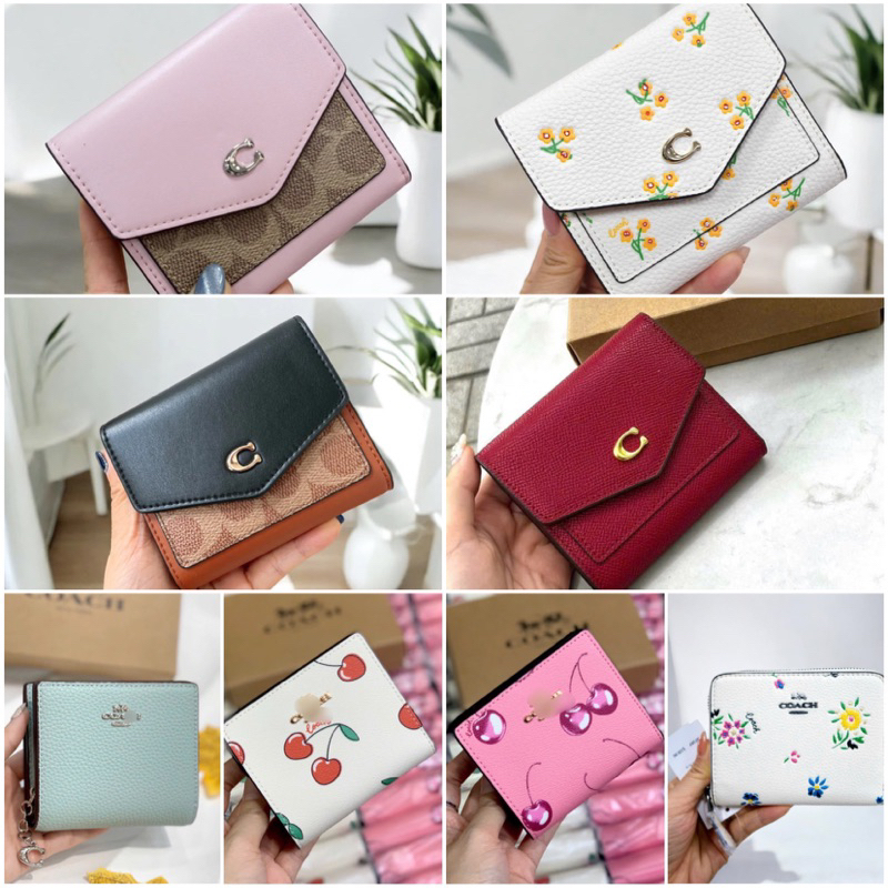 Coac*h mini womens wallet คุณภาพแท้ - มีช่องใส่เงินสดยาว - ครบกล่อง