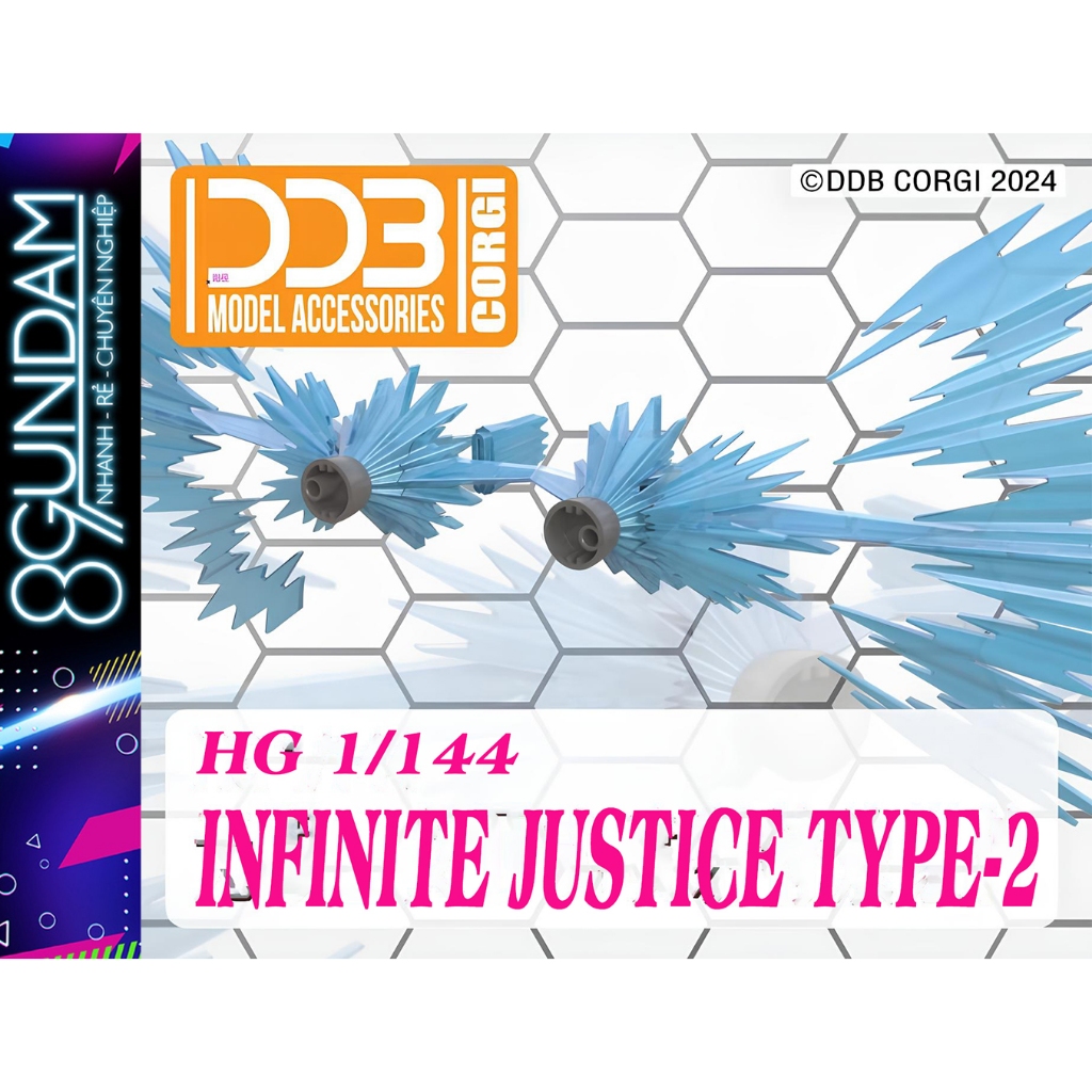 โมเดลประกอบอุปกรณ์เสริม Jet Effect สําหรับ HG Infinite Justice Type 2 DDB Corgi (พร้อมฐาน)