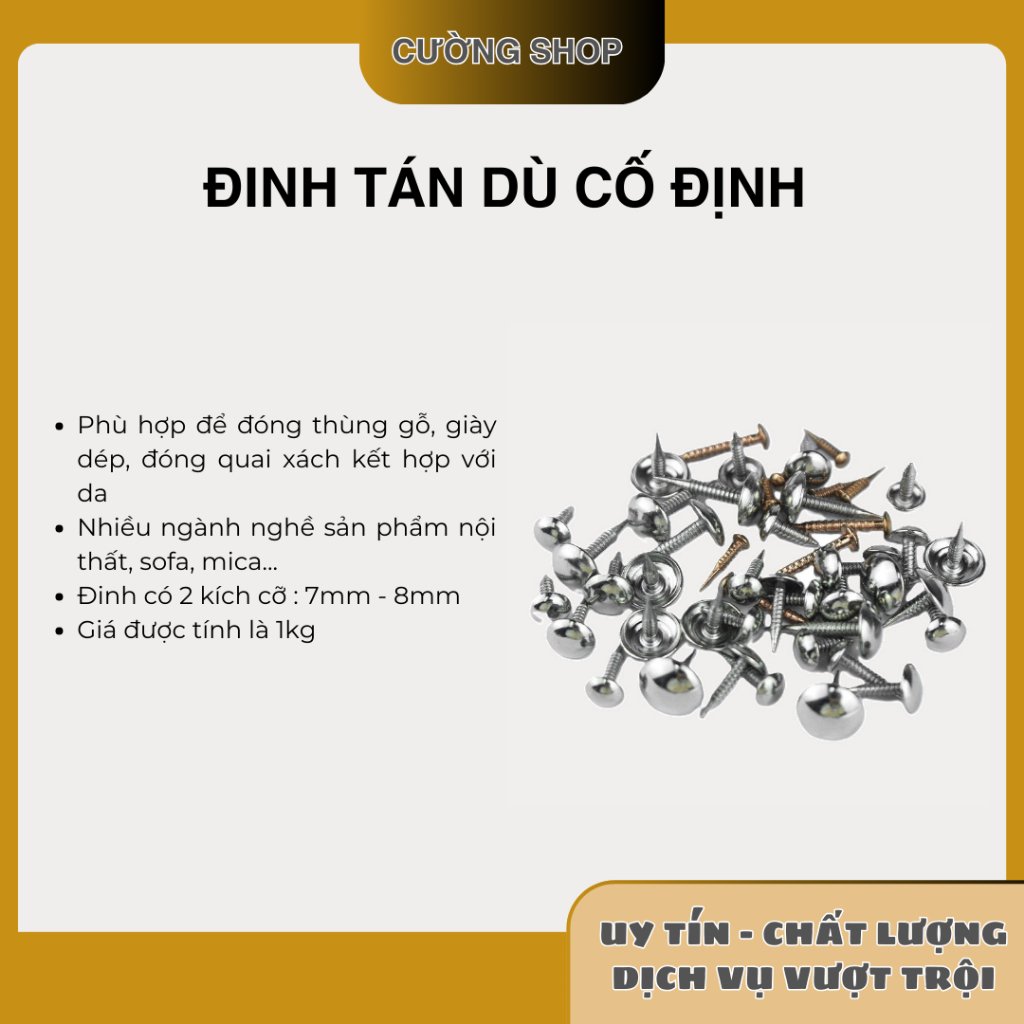 PURCHASE NAILS FOR FOOTWEAR - รองเท้าที่ดี FIXING NAILS (7MM - 8MM)