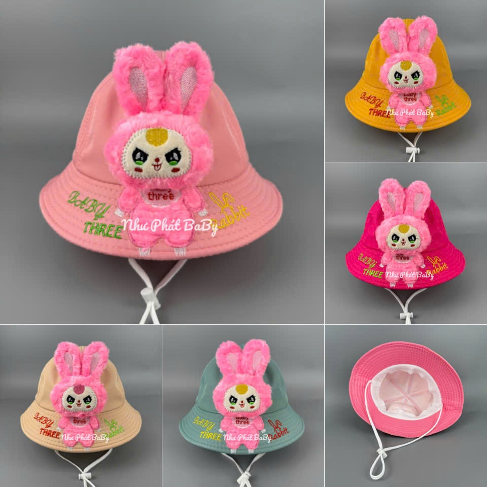 [ 3-6 ปี OLD ] CUTE BABY THREE COTTON HATS FOR GIRLS - BABY THREE BRIM HATS สําหรับ CHILDREN