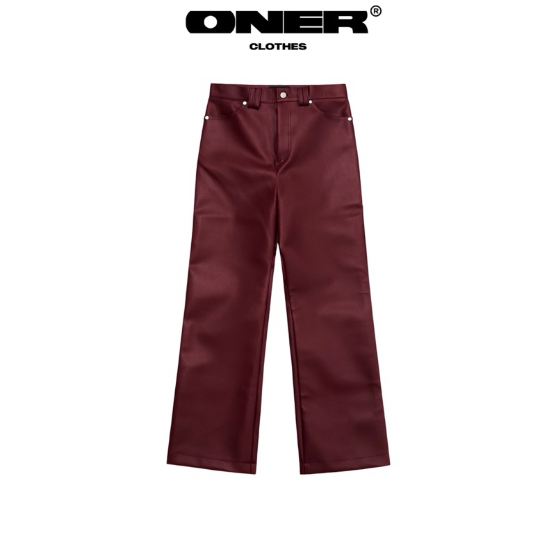 ONER Leather Pants "Jacobs Brandy Leather Pants" หนัง PU คุณภาพสูง