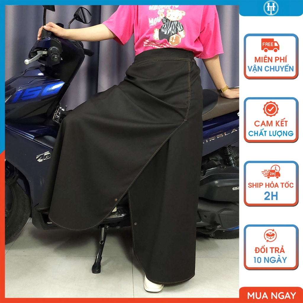 เดรสกันแดดผ่าสีกากี KHT104 ผ้าคอตตอนเนื้อนุ่ม เย็นสบาย มีกระเป๋าและกระดุมขา H&T FASHION