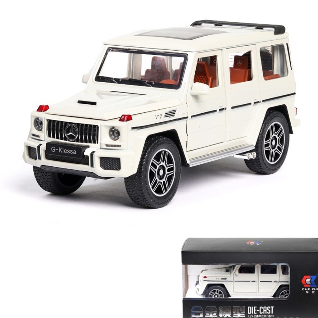 รถโมเดลเหล็ก Mercedes-AMG G63 พร้อมกระจกมองหลังแบบพับ FREE LICENSE PLATE สเกล 1:24