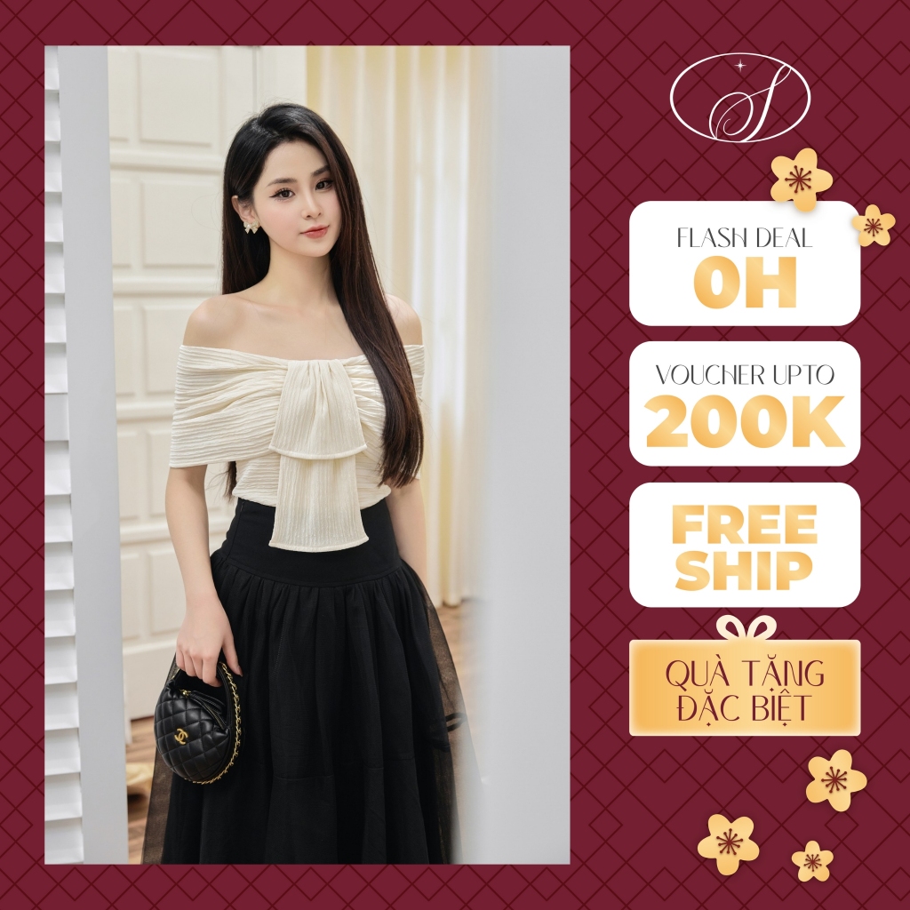 Soleil ROOM ผู้หญิงเสื้อปิดไหล่สไตล์หลวมแขนยาว Ribbed เสื้อยืด Bodycon Lady Flattering SURI TOP