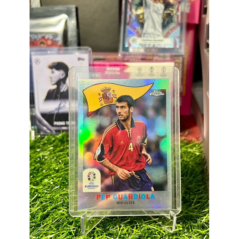 Pep Guardiola Spain Topps Chrome Eur0 2023/24 การ์ดฟุตบอล