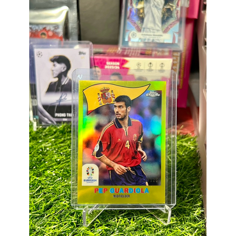 Pep Guardiola /125 สเปน Topps Chrome Eur0 2023/24 การ์ดฟุตบอล