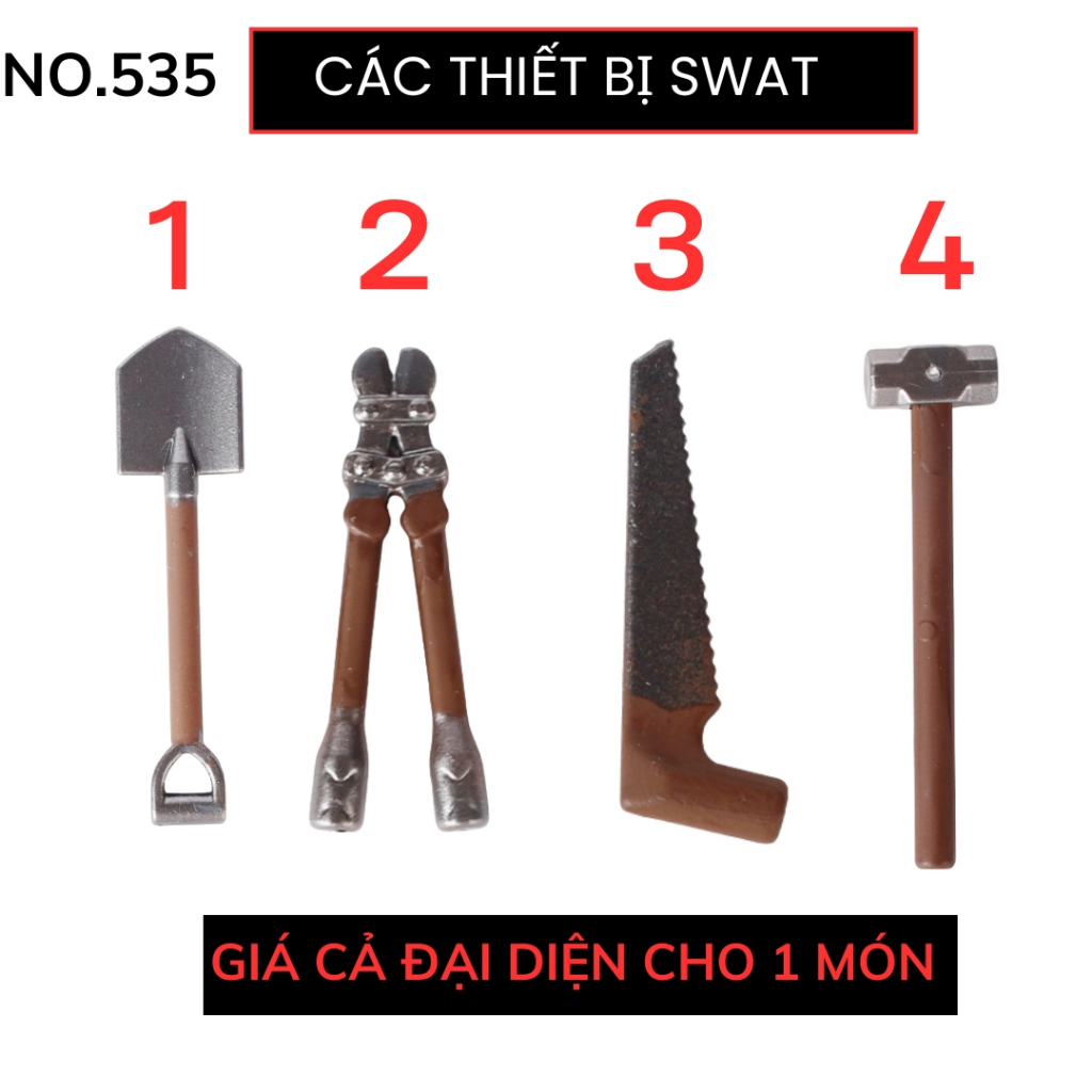ของเล่นประกอบกองทัพ SWAT โมเดลของเล่น - อุปกรณ์เสริม SWAT NO.535