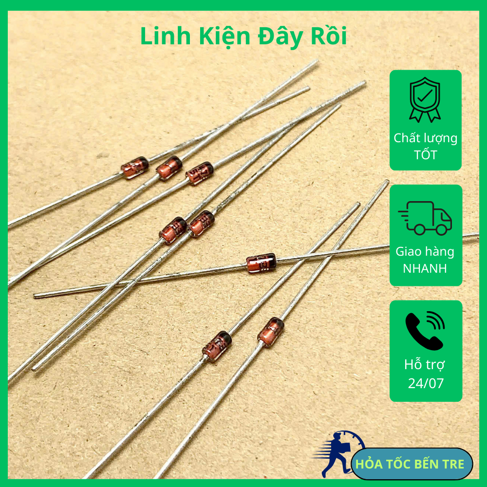 10 ชิ้น 1N4733A IN4733A DIODE ZENER 5V1 5.1V 1W DO-41 ST