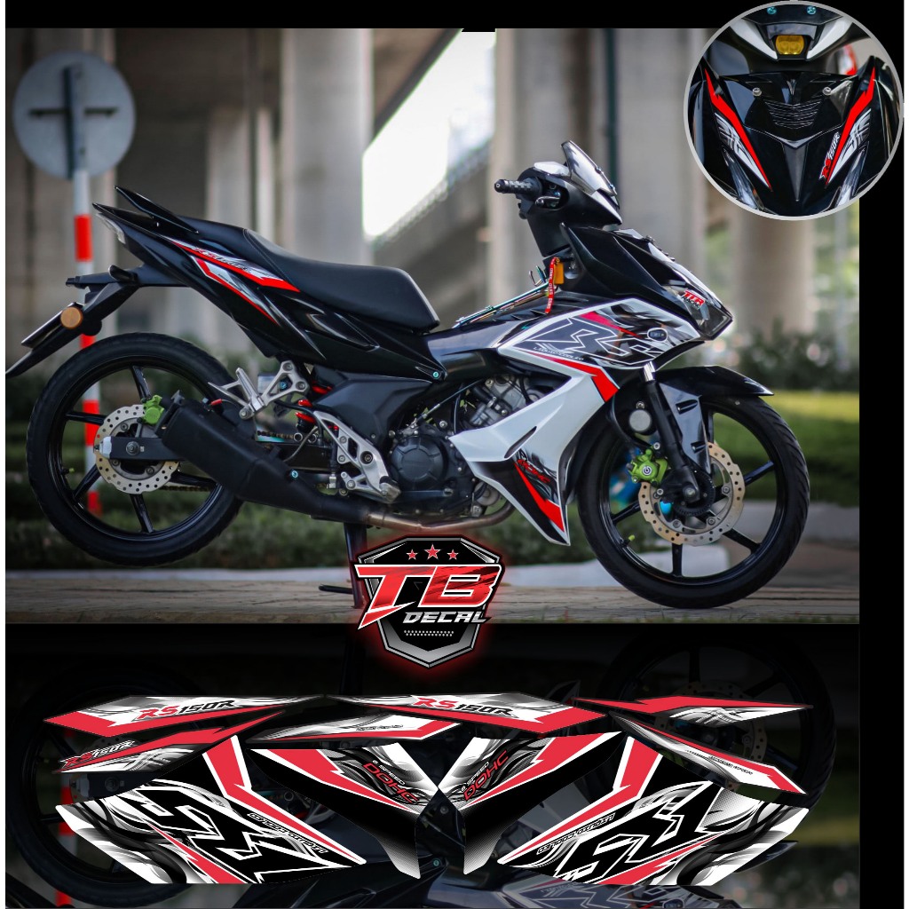 Winner X V2 Stamp Letter RS สีดําและสีขาว MSX0810