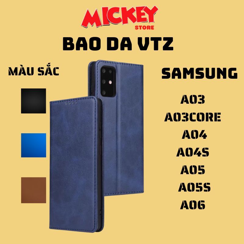 Samsung a03 a03s a04 a04s a05 a05s a06 เคสหนังพร้อมถาดการ์ด ATM