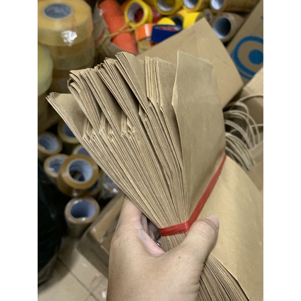 ถุงกระดาษปูนคราฟท์ 15x22 แพ็ค 100 ใบ