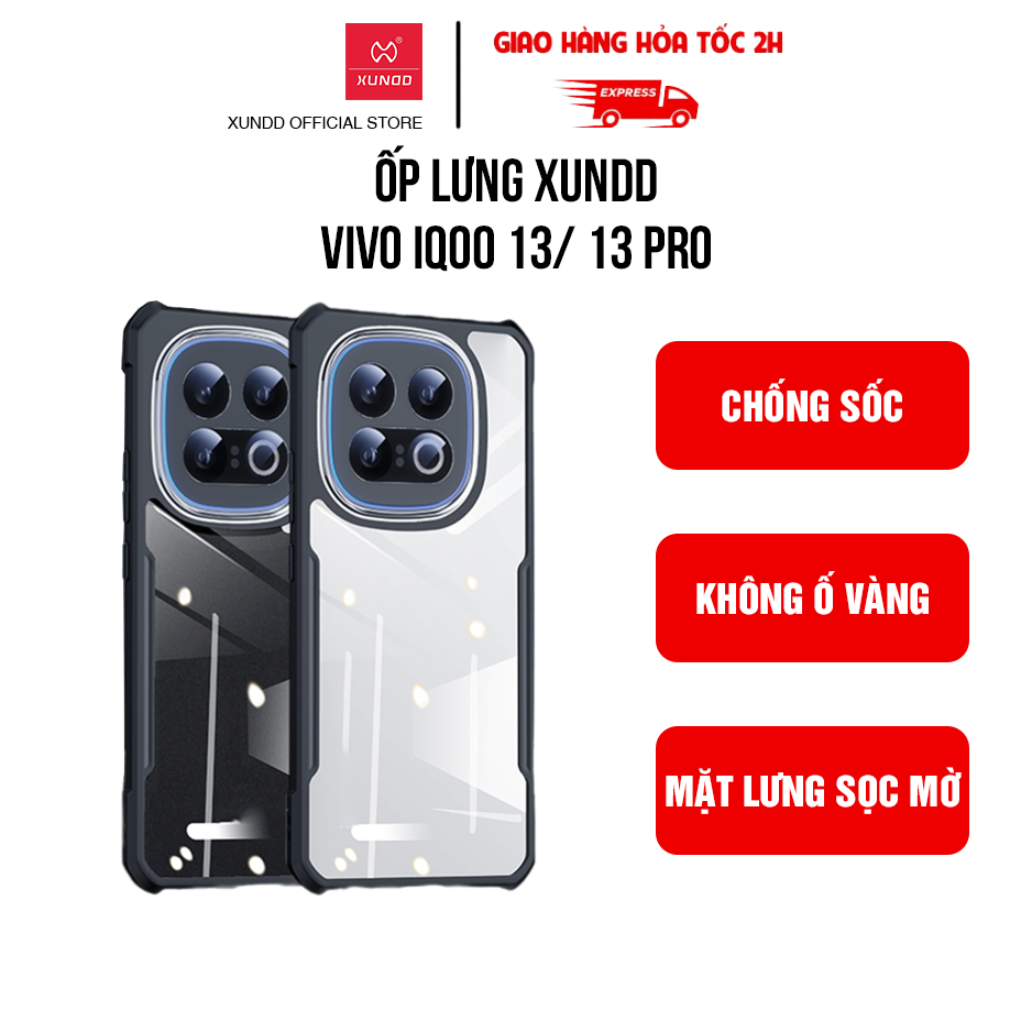 เคส XUNDD Vivo iQOO 13/ 13 Pro - ขอบ TPU กันกระแทก ด้านหลังลาย