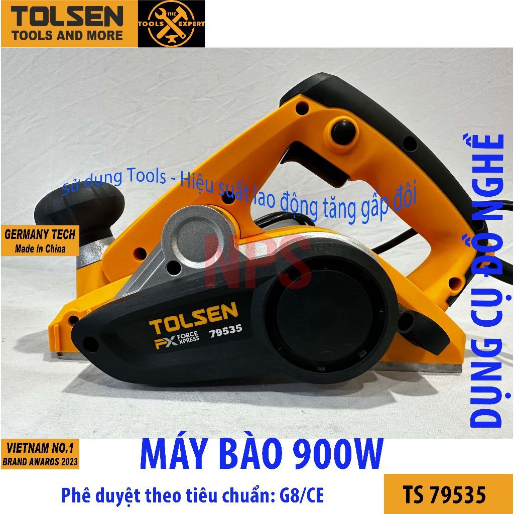 WOOD PLANER 900W (230-240V,50HZ,16000rpm) - TOLSEN 79535