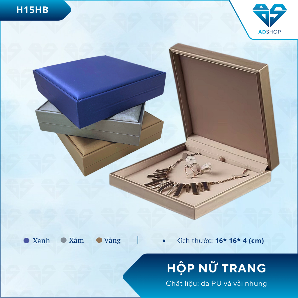 กล่องเครื่องประดับ, ต่างหู, BRACELETS, สร้อยคอ, RINGS - LUXURY JEWELRY BOX (H15-HB)