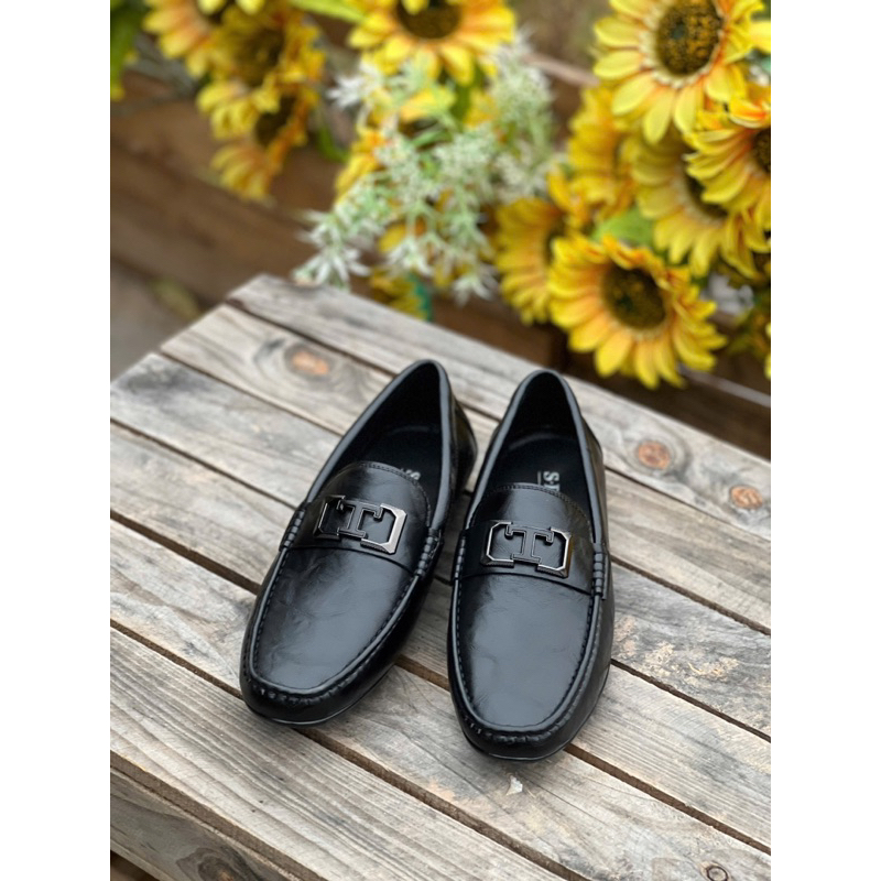 Moca Mens Loafer Premium Leather T-shaped Rubber Sole Stitching Sole Loefer Shoes Men