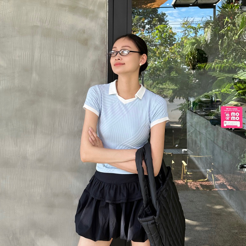 CHEERS - เสื้อ TIN คอปกสีขาว