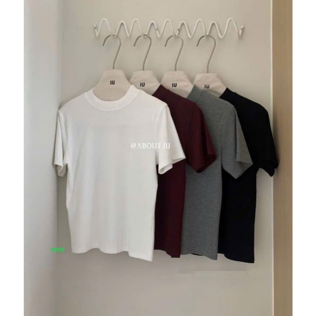 Seoul.studio - เสื้อสวมหัวคอเต่าธรรมดา ABOUT IU แขนกุด QC แบบกลาง ยืดได้เยอะ ulzzang 668