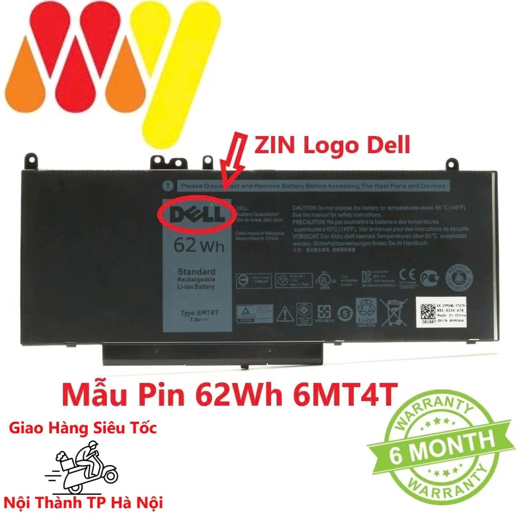 แล็ปท็อปของแท้ Dell Latitude E5450 E5470 E5550 E5570 E5270 3150 3160 E5250 RYXXH 6MT4T R9XM9 8V5GX G