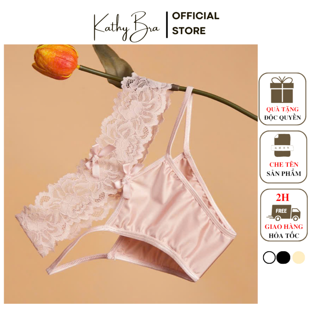 Q26 KATHY BRA กางเกงชั้นในลูกไม้ผู้หญิงมีโบว์ คุณภาพดี สวย สวยสุดๆ