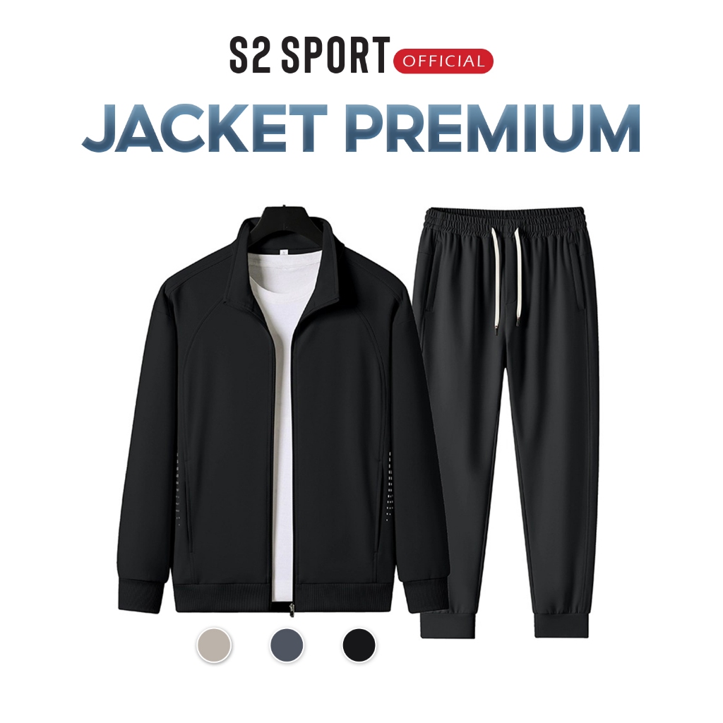 ส2 กีฬา ชุดเสื้อผ้าผู้ชายฤดูใบไม้ร่วง-ฤดูหนาวพร้อมคอเต่าและแขนยาวผ้าฝ้ายสหรัฐอเมริกานิ่มมีซิปแข็งแรง