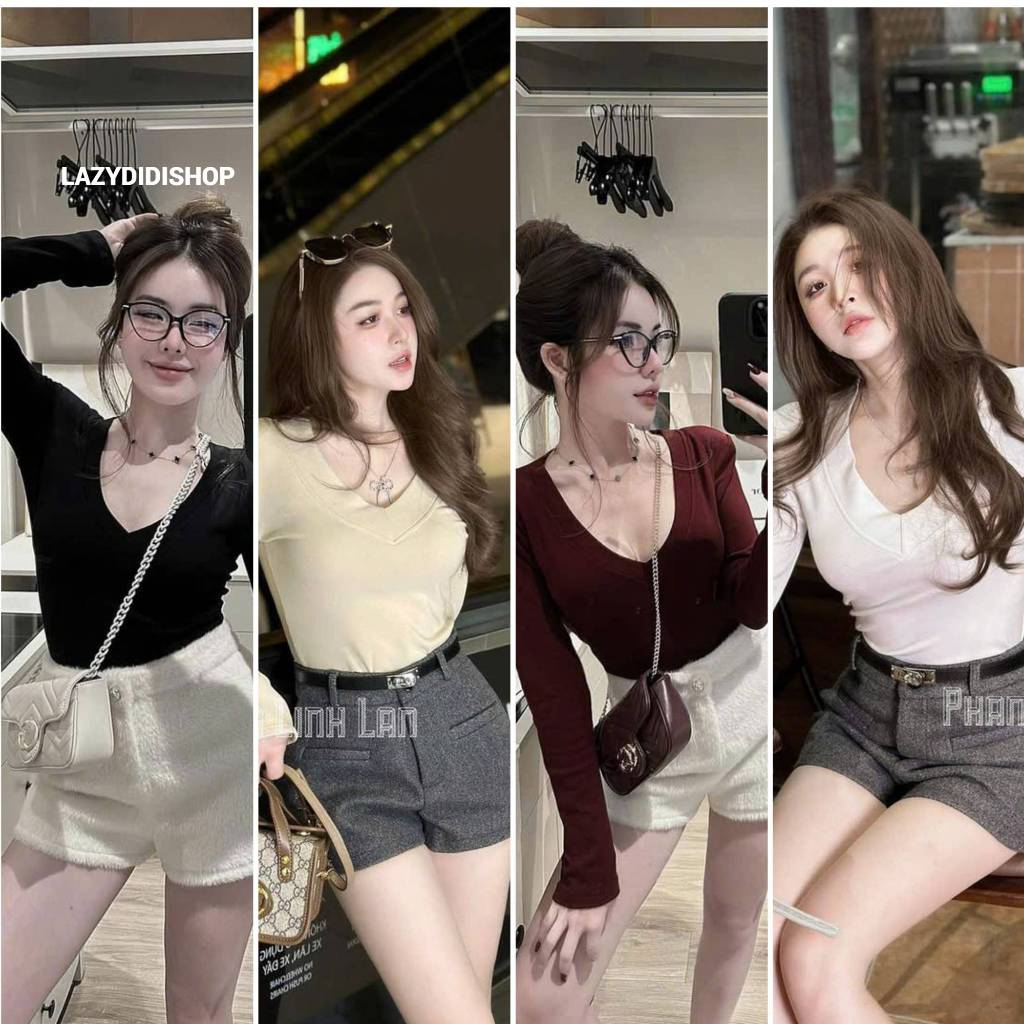 T18 เสื้อเชิ้ตแขนยาวคอเต่าผู้หญิงเนื้อเข้ารูปสวยสุดๆ 4 สี ไซส์ 40-65kg.LAZYDIDISHOP