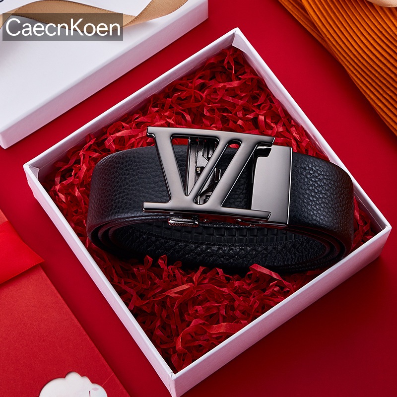 Caecn Koen เข็มขัดผู้ชาย หนังวัว 2 ชั้นระดับพรีเมียม