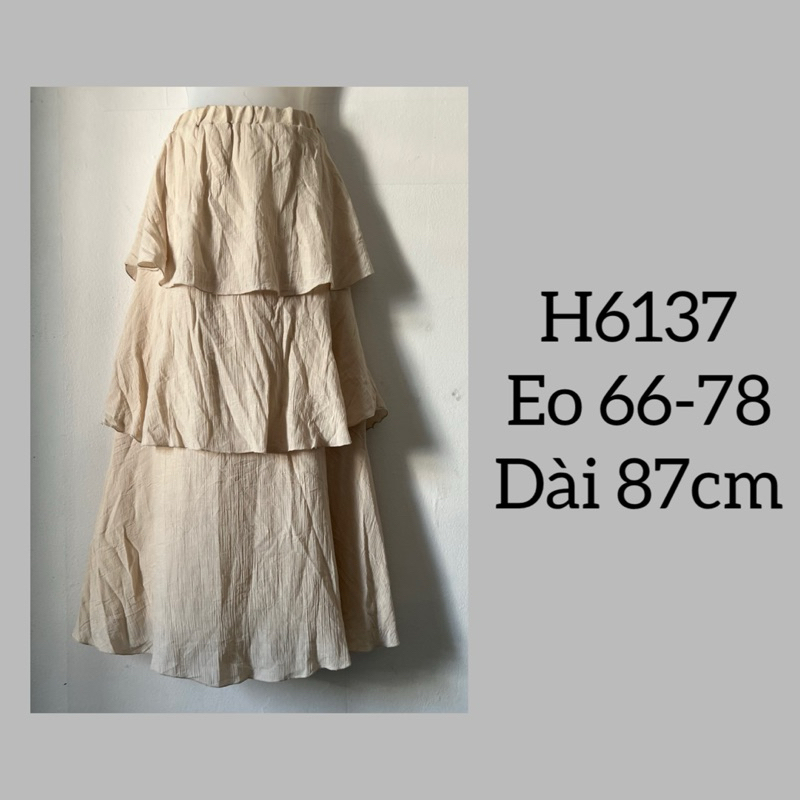 H6137 61 กระโปรงยาวญี่ปุ่น si กระโปรงยาว japan มือสอง