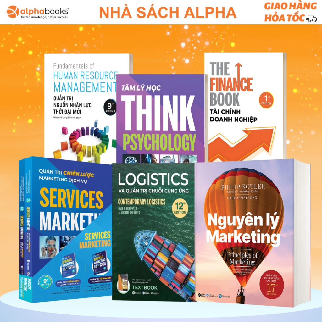 หนังสือ บริการ MKT + หลัก MKT + การเงินองค์กร + จิตวิทยา + การจัดการทรัพยากรของมนุษย์ + โลจิสติกส์