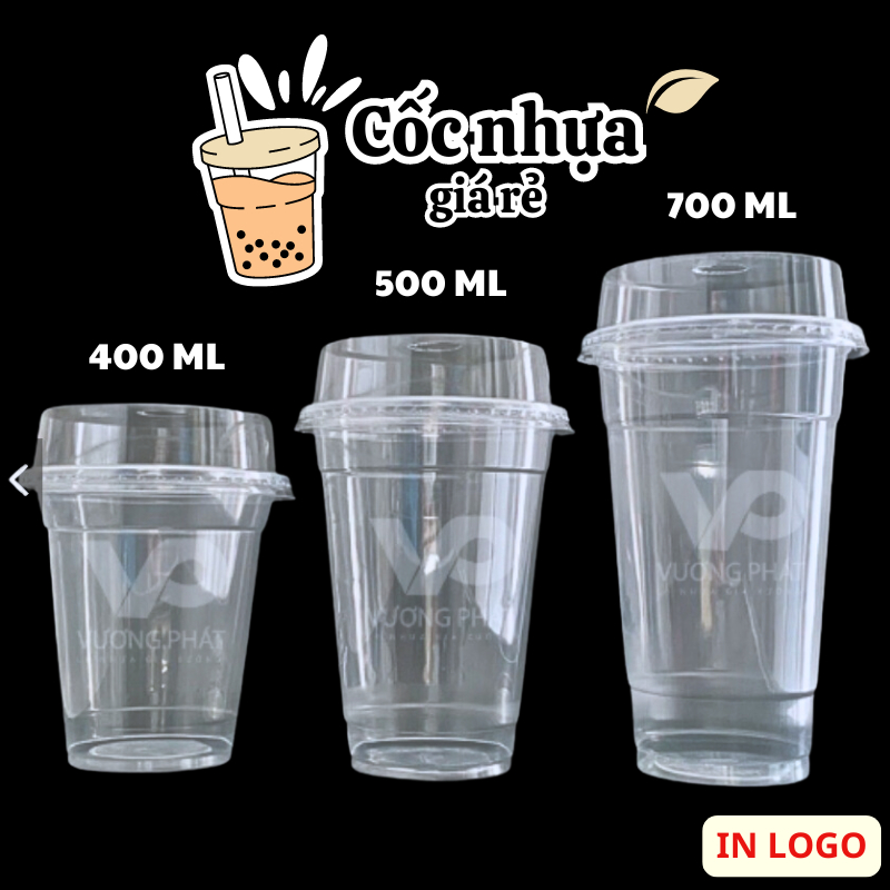 50 PP360ml - PP400ml - PP500ml - PP700ml ถ้วยพลาสติกสําหรับชานมและกาแฟระดับพรีเมียมแบบใช้แล้วทิ้ง