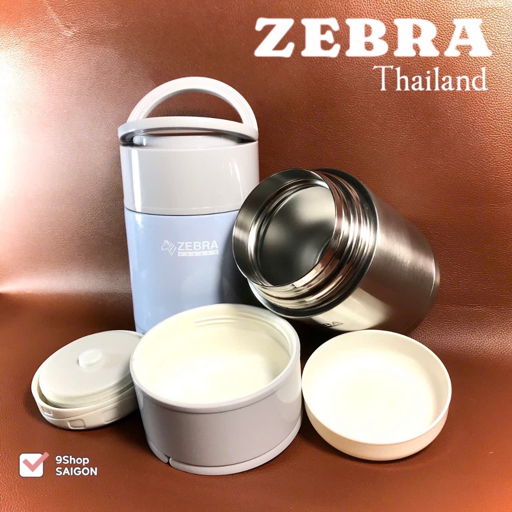 Zebra ThaiLand - 01 หม้อโจ๊กความร้อนพิเศษ 800ml คุณภาพสูงวินเทจปลอดภัยสแตนเลส sus304