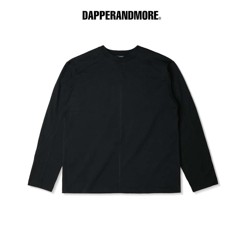 DAPPERANDMORE "EXCLUSIVE LONG SLEEVE" เสื้อยืด LONG SLEEVE 100% Cotton 250GSM Tailored Line Mix - สีดํา
