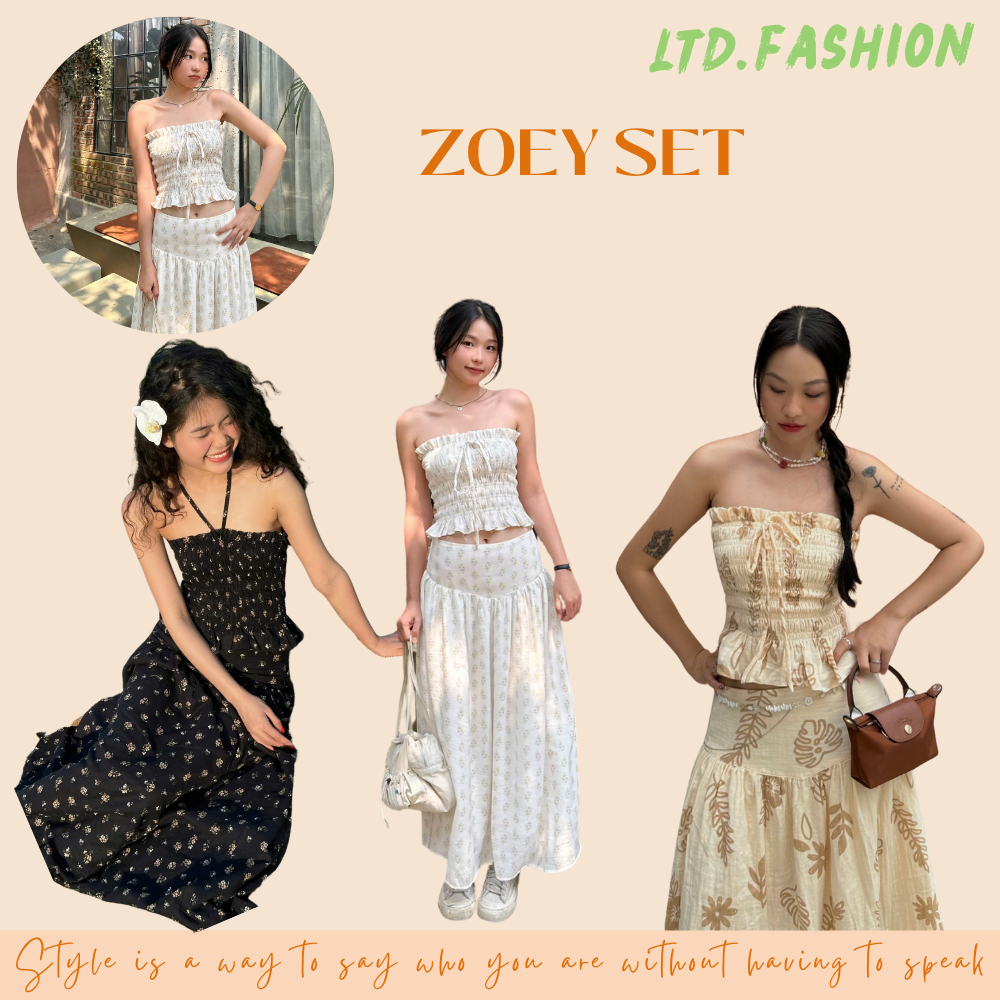 SET เสื้อท่อพร้อมกางเกงขายาว - LTD.FASHION - ZOEY SET