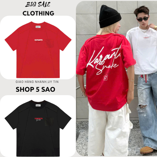 เสื้อยืด Snake Tet พร้อม Boxy Form Local Brand Karants - เสื้อยืดพิมพ์ลายตัวอักษรงู Super Sharp 2025