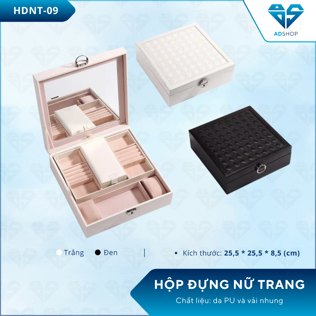 กล่องเครื่องประดับ - AD SHOP - กล่องเครื่องประดับหลายช่องสะดวก (HDNT-09)