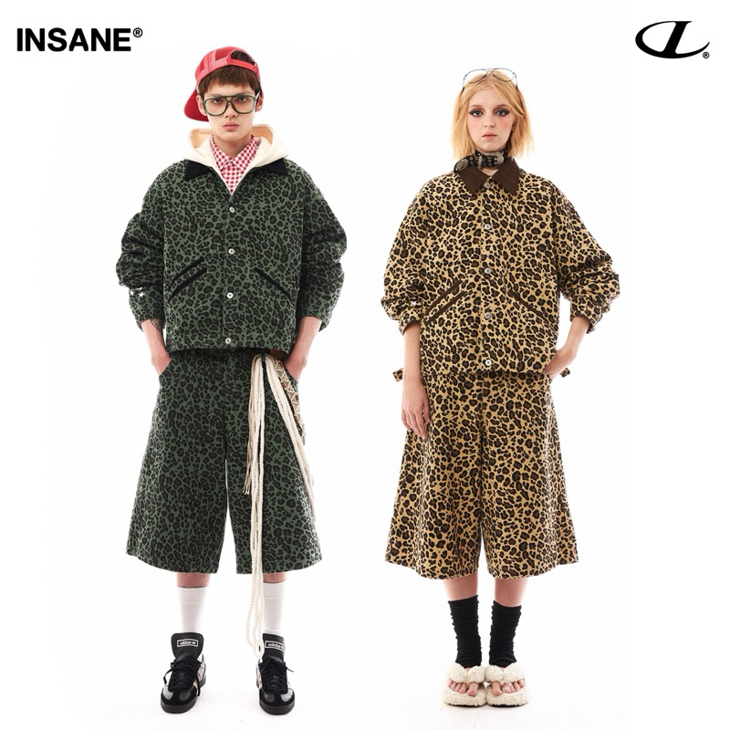 เสื้อแจ็คเก็ตผู้ใหญ่ Insane Made of Khaki | เสื้อแจ็คเก็ตลายเสือดาว