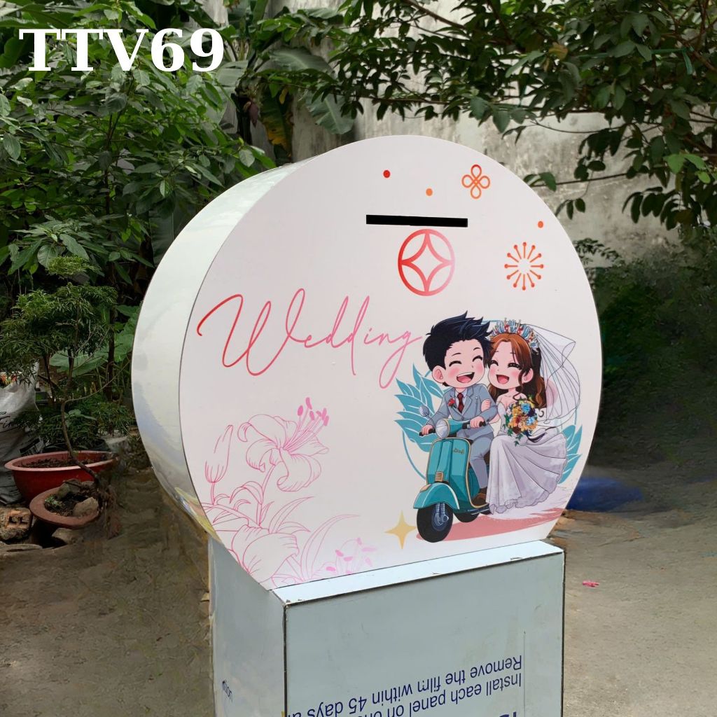 DECAR ROUND ALU WEDDING MONEY BOX