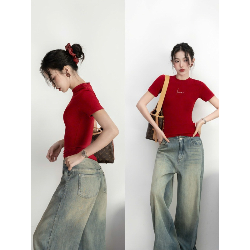 กางเกงยีนส์ Chou WIDE-WAIST