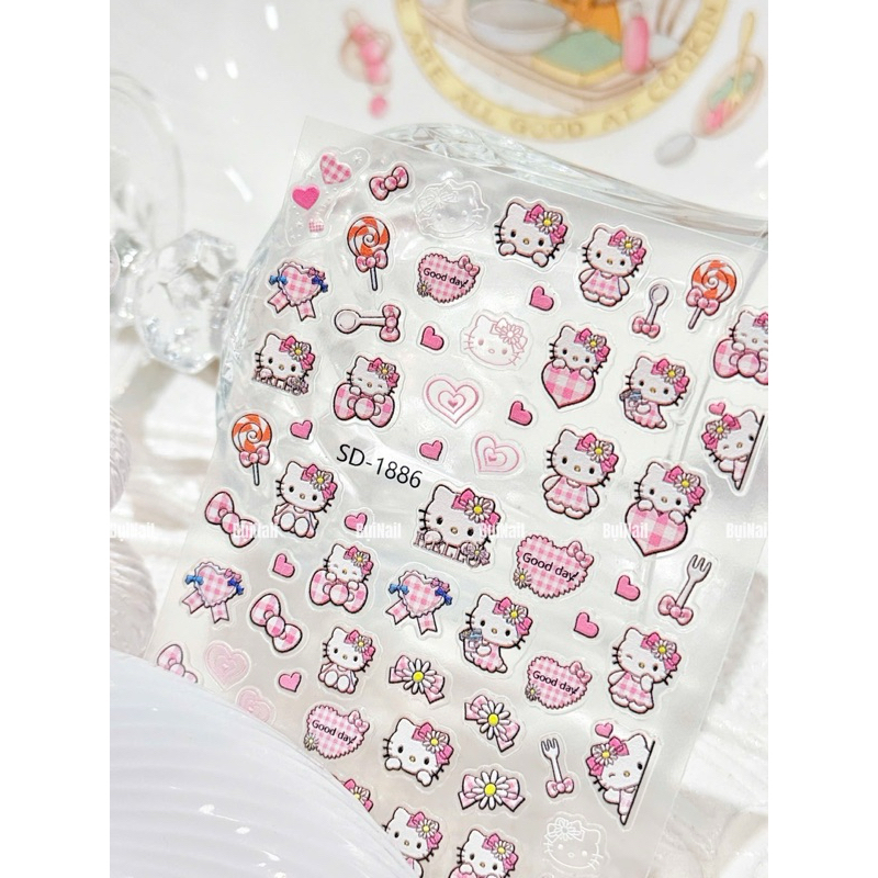 5D KITTY FLOATING STICKER ( 1886 )