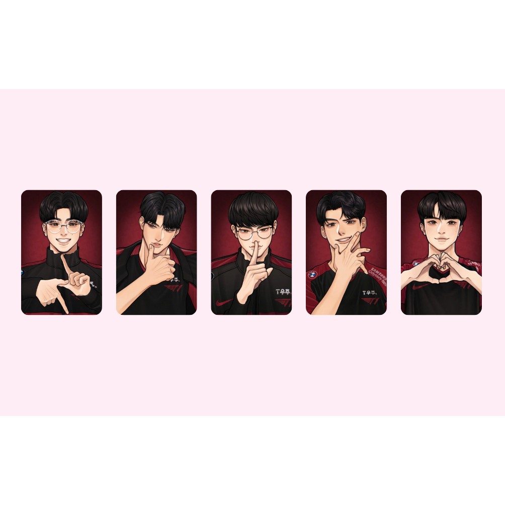 ชุดการ์ดมุมมน T1 (Faker,Keria,Dora) หลายรุ่น