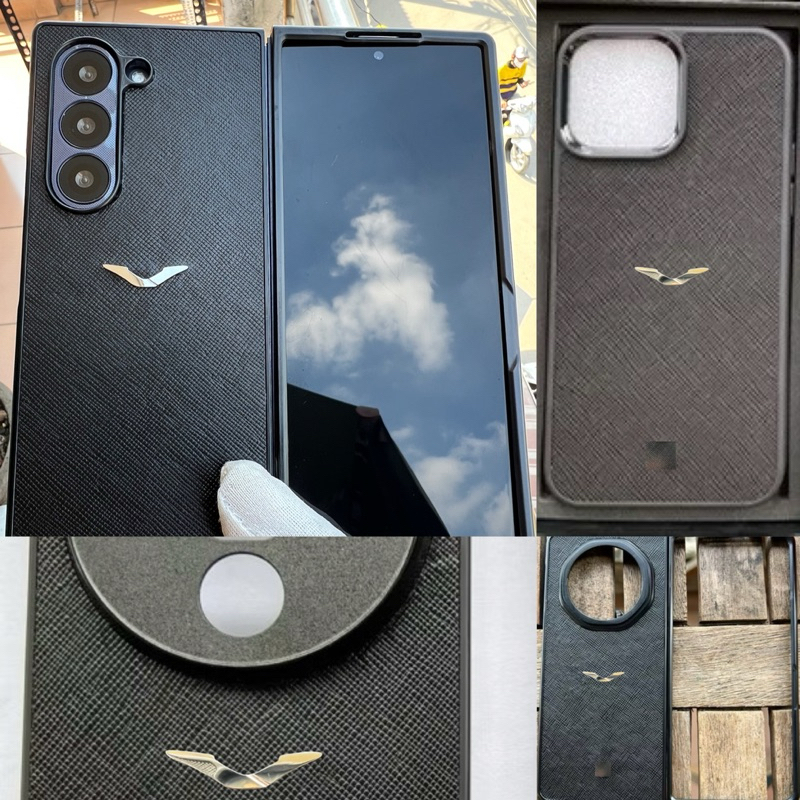 Vertu เคสหนังแท้ S25U/Fold7/6/SE5/4/3/2/Zflip7/6/5/4/3/Samsung/Ip