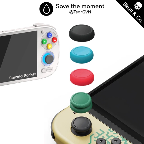 ชุดครอบปุ่ม Analog Skull & Co สําหรับ Nintendo Switch OLED / Switch 1 / Switch Lite / Retroid Pocket